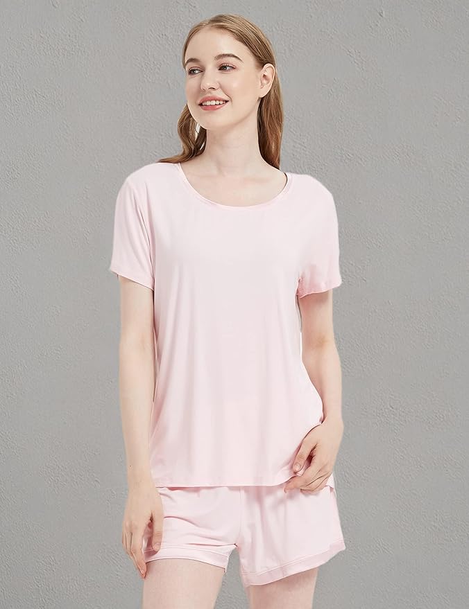 Bamboo Shorts Pajama Set - Short Sleeve - 2 Piece