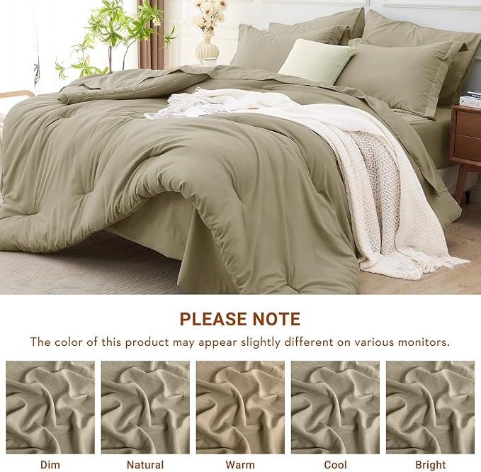 Linen Comforter Set - Queen - 7 Piece