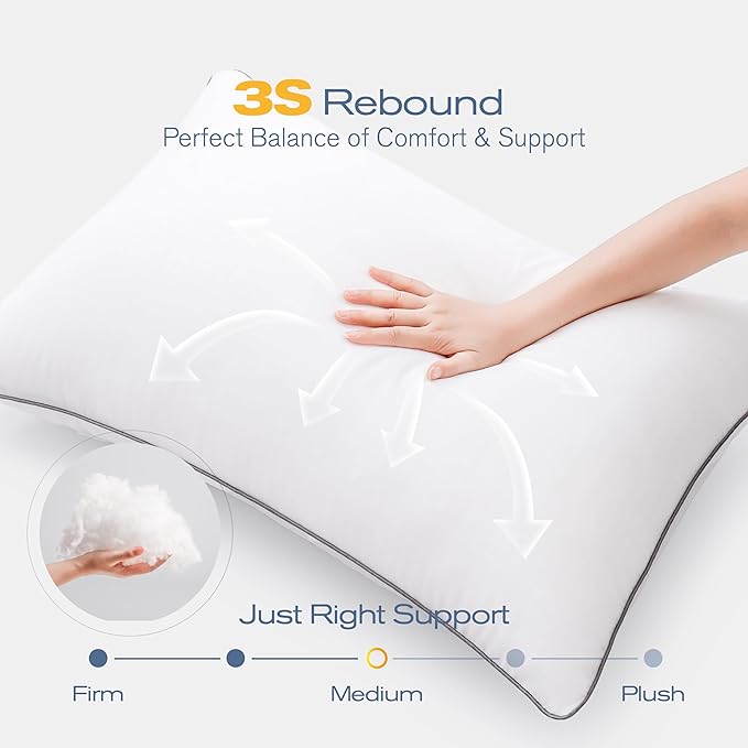 Down Alternative Cooling Bed Pillow - King - 4 Pack