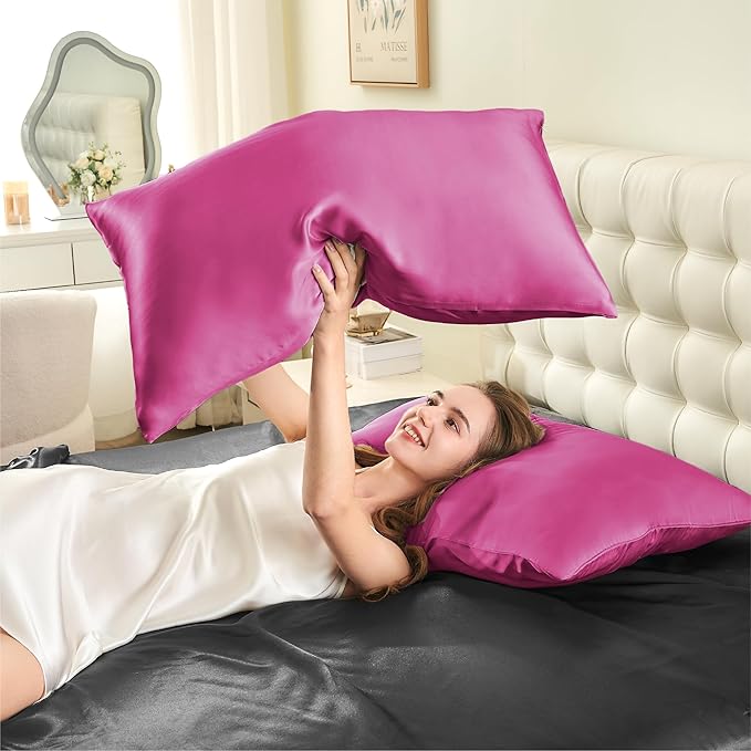 Mulberry Silk Cooling Pillowcase Set - Queen - 2 Pack - 2 Piece