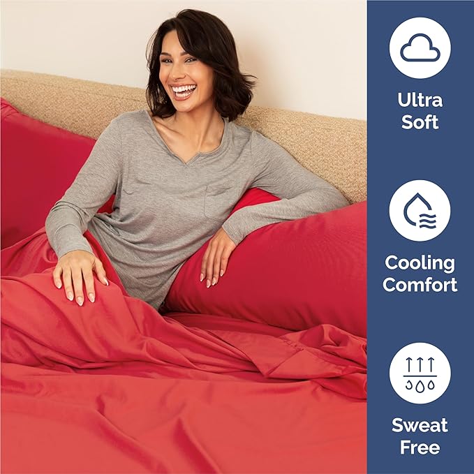 Cooling Bed Sheet Set - King - 16 in Deep Pocket - 6 Piece