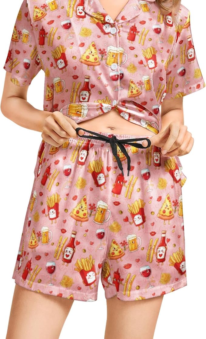 Women's Pajama Set - Short Sleeve - 2 Piece