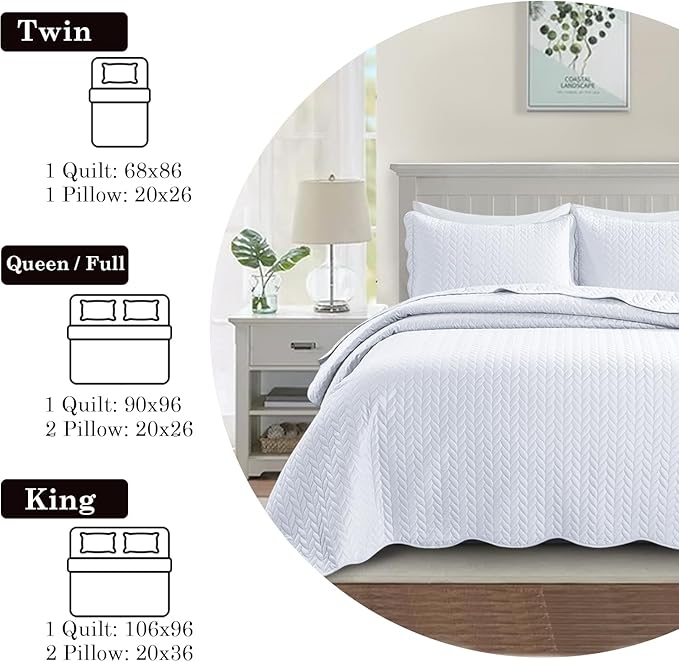 Microfiber Quilt Set - Twin - 2 Piece