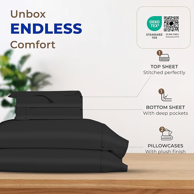 Cooling Bed Sheet Set - California King - 4 Piece