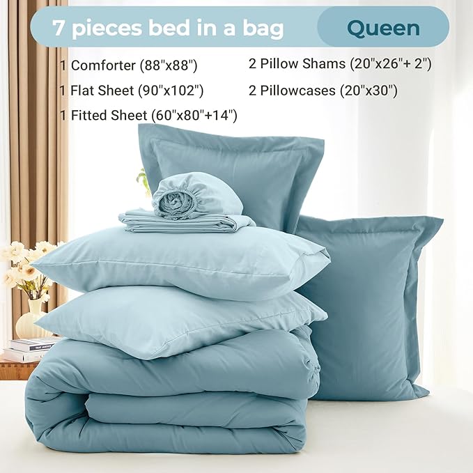Comforter Set - Queen - 7 Piece