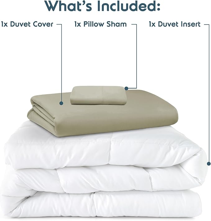 Down Alternative Duvet Cover Set - Twin - 3 Piece