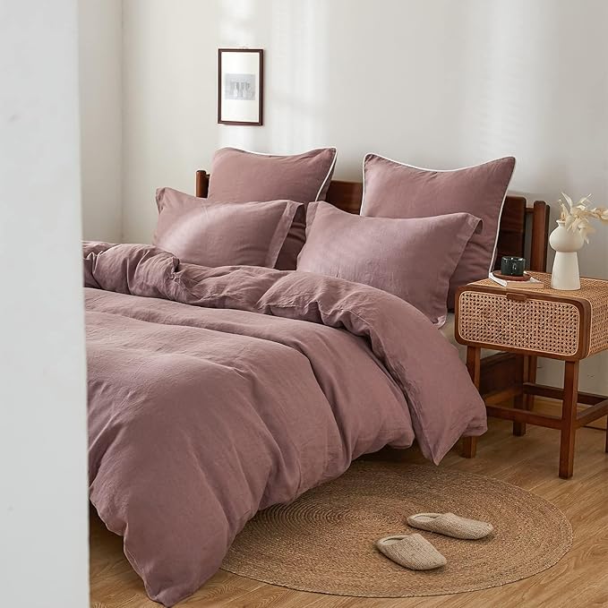 Linen Duvet Cover Set - King - 3 Piece