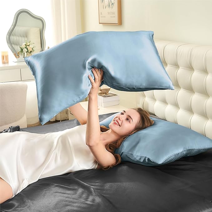 Mulberry Silk Cooling Pillowcase Set - Standard - 20 x 26 in - 2 Pack
