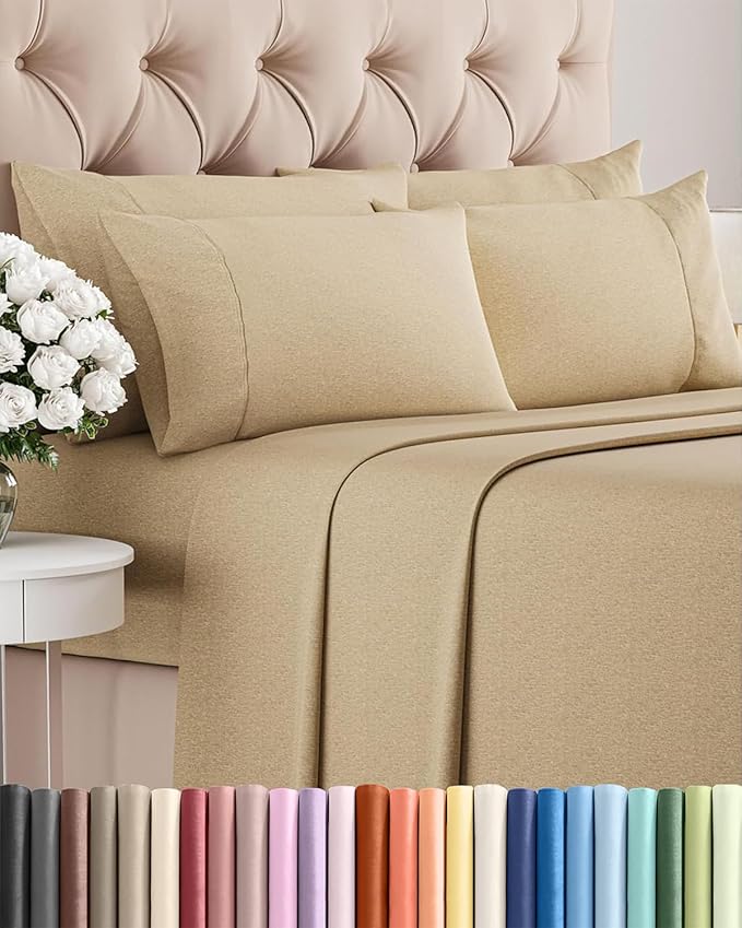Cooling Bed Sheet Set - King - 16 in Deep Pocket - 6 Piece