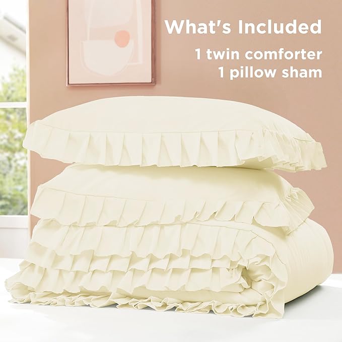 Microfiber Comforter Set - Twin - 66 x 90 in - 2 Piece