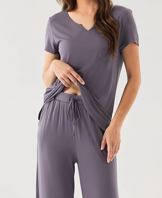 Bamboo Pajama Set - Short Sleeve - 2 Piece