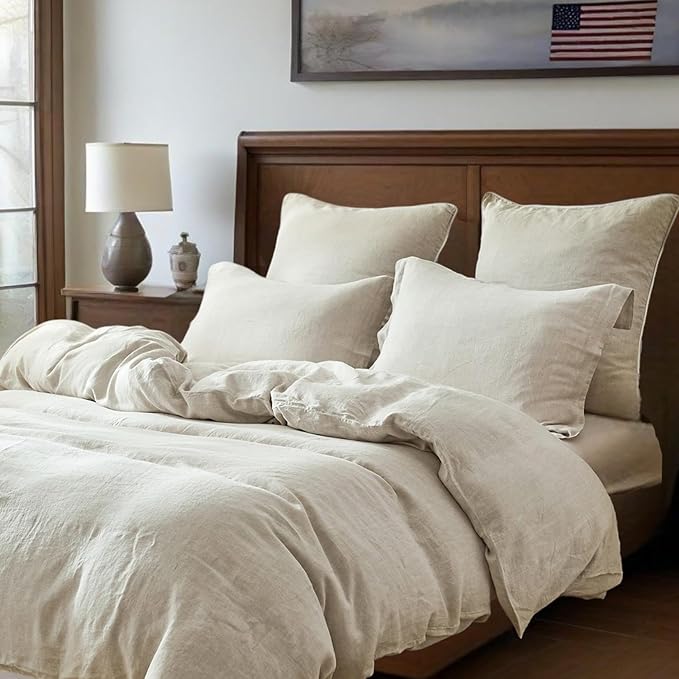 Linen Duvet Cover Set - Full - 3 Piece