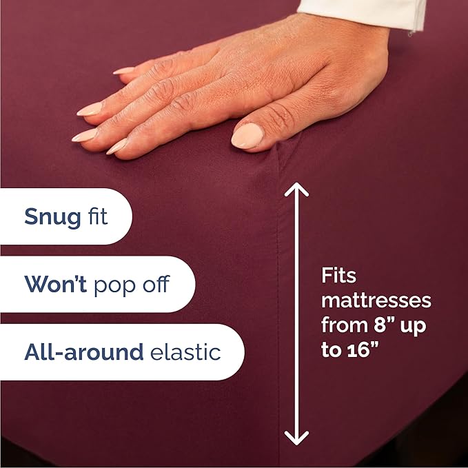 Cooling Bed Sheet Set - Queen - 4 Piece