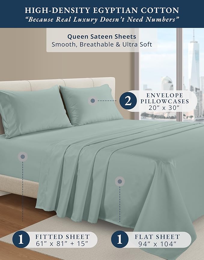 Linen Cooling Bed Sheet Set - Queen - 15 in Deep Pocket