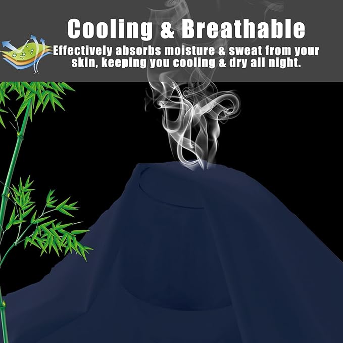 Bamboo Cooling Pillowcase Set - Standard - 20 x 26 in - 2 Pack - 2 Piece