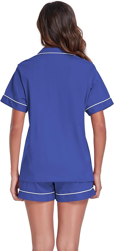 100% Cotton Pajama Set - Short Sleeve - 2 Piece