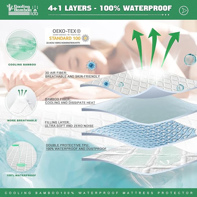 Bamboo Cooling Mattress Pad - Twin XL