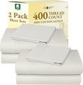 100% Cotton Bed Sheet Set - Twin XL - 2 Pack