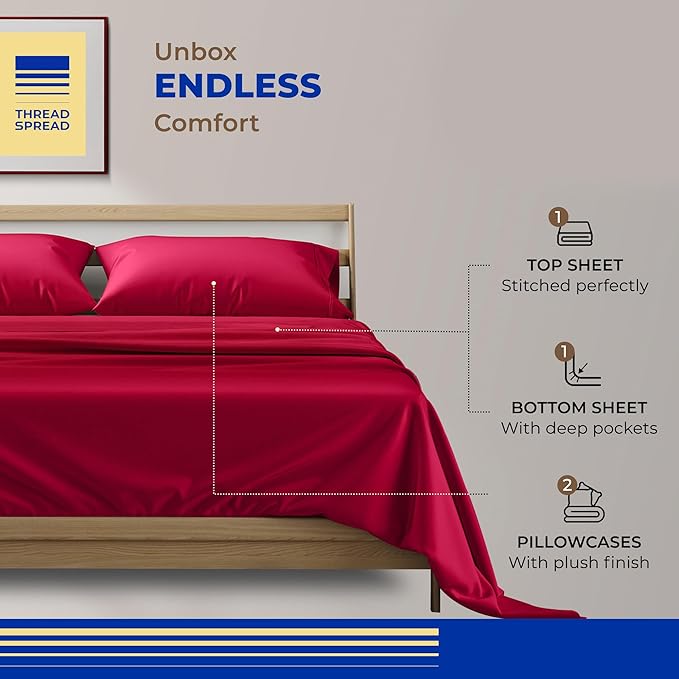 Cooling Bed Sheet Set - Full - 4 Piece