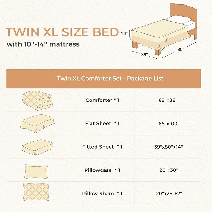 Comforter Set - Twin XL - 5 Piece