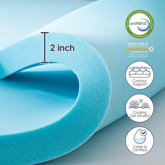Memory Foam Mattress Topper - Twin