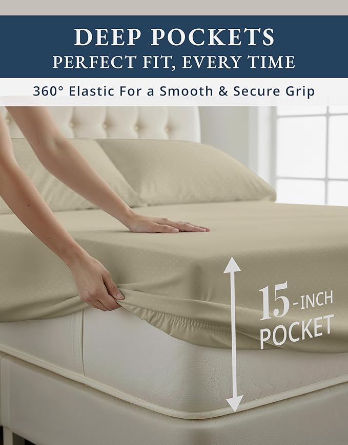 Linen Bed Sheet Set - Queen