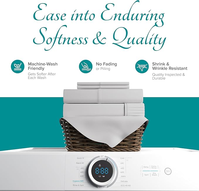 Linen Cooling Bed Sheet Set - Split King - 5 Piece