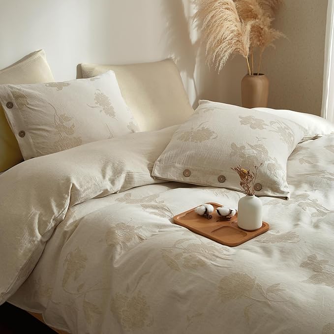 Linen Duvet Cover Set - Queen - 3 Piece