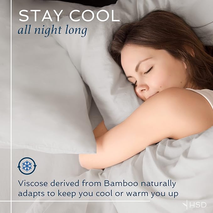 Bamboo Cooling Bed Sheet Set - California King - 4 Piece