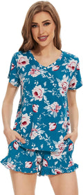 Bamboo Cooling Shorts Pajama Set - Short Sleeve - 2 Piece