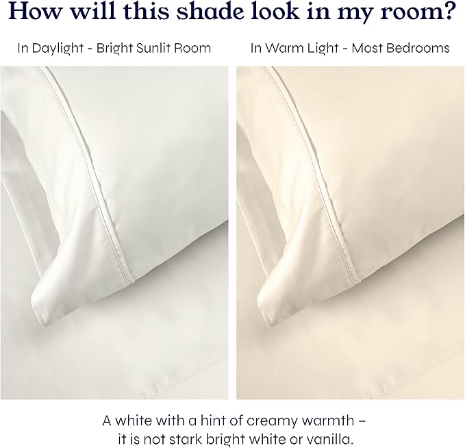 100% Cotton Bed Sheet Set - King - 6 Piece