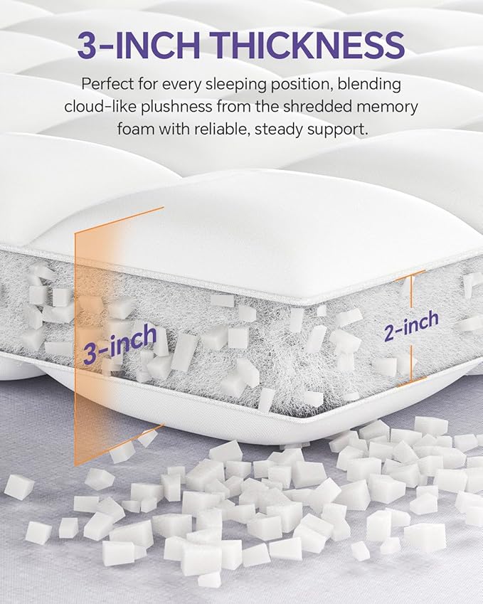 Memory Foam Mattress Topper - Queen