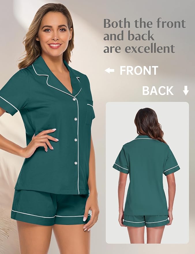 Women's Pajama Set - Short Sleeve - 2 Piece