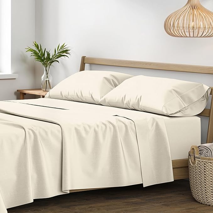 Linen Cooling Bed Sheet Set - California King - 4 Piece