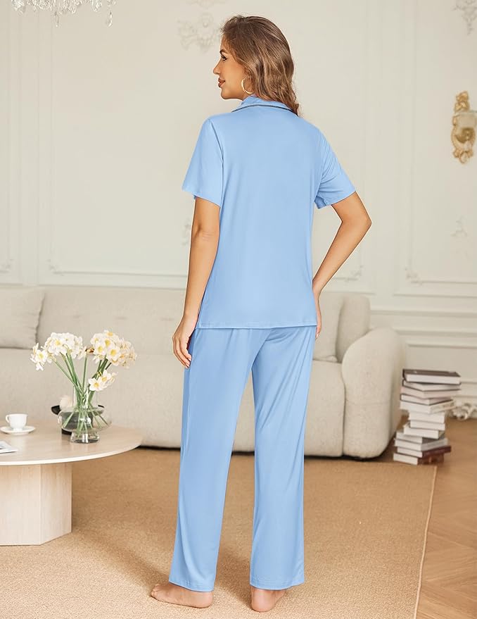 Pants Pajama Set - Short Sleeve - 2 Piece