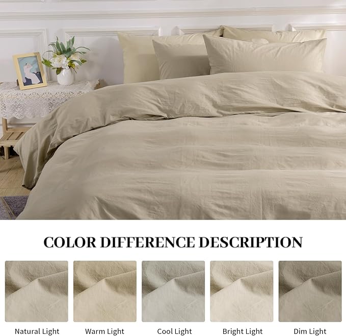 Linen Duvet Cover Set - King - 3 Piece