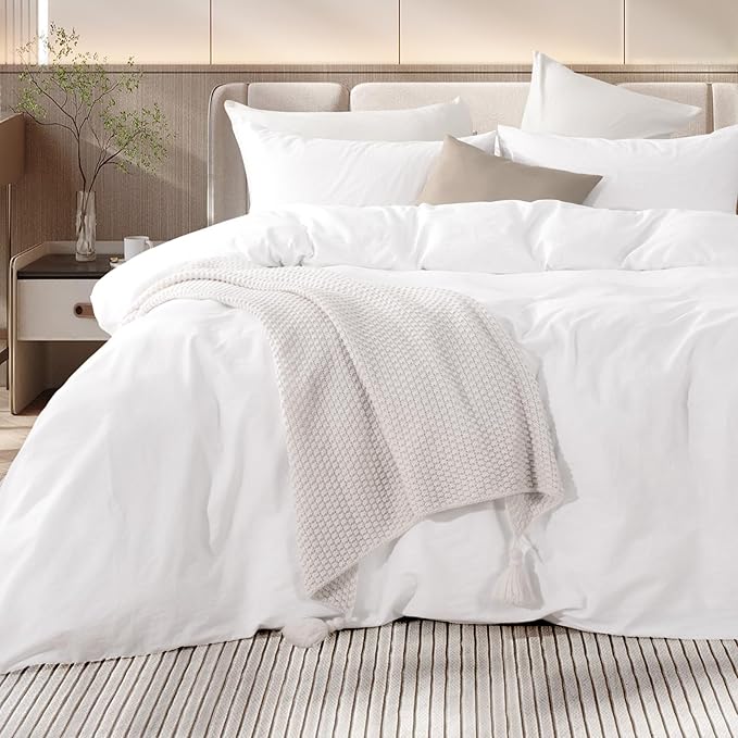 Linen Duvet Cover Set - Queen - 3 Piece