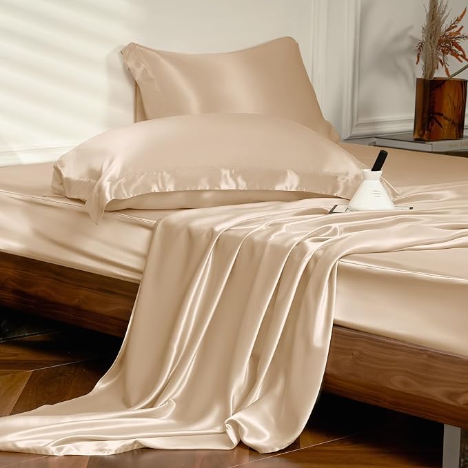 Mulberry Silk Bed Sheet Set - Queen - 4 Piece