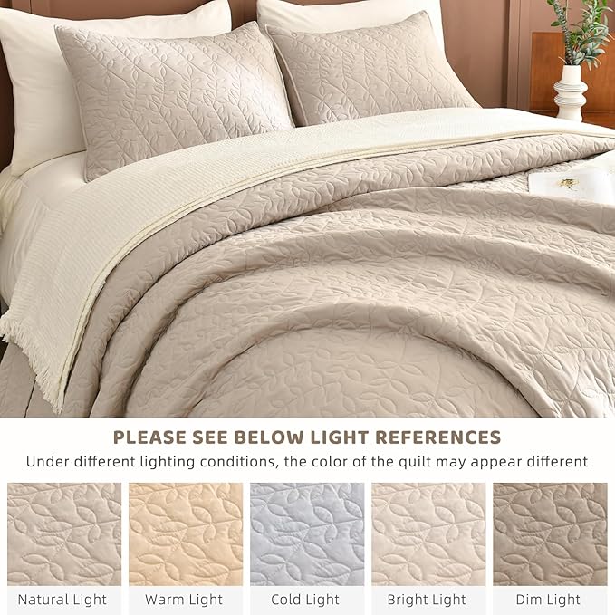100% Cotton Bedding Set - King - 3 Piece