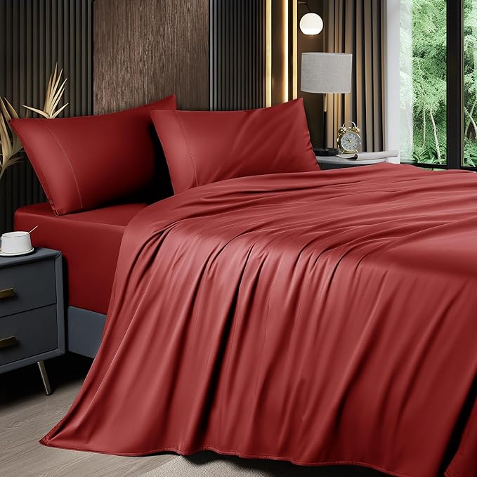 Bamboo Cooling Bed Sheet Set - King - 4 Piece
