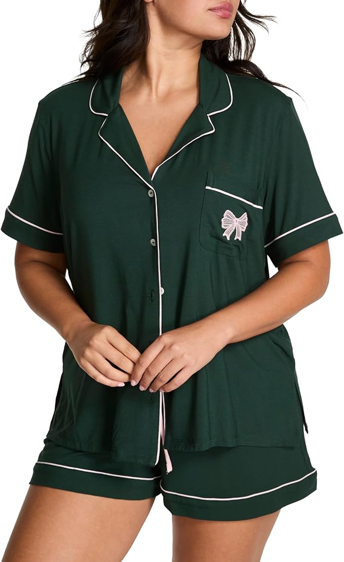 Women's Shorts Pajama Set - Short Sleeve - 2 Piece
