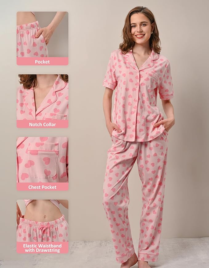 Women's 100% Cotton Pajama Set - 2 Piece