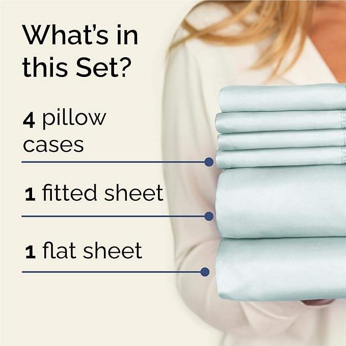 Cooling Bed Sheet Set - Full - 16 in Deep Pocket - 6 Piece