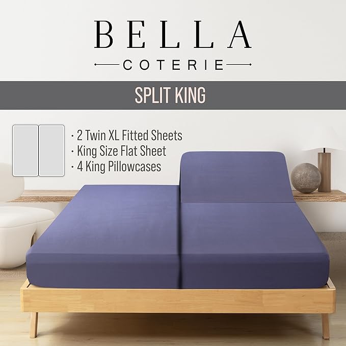 Bamboo Cooling Bed Sheet Set - Split King - 7 Piece
