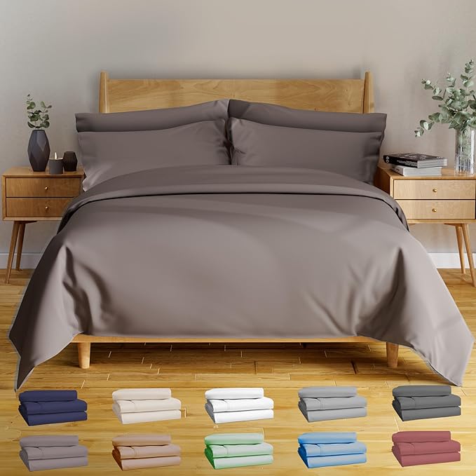 Bamboo Cooling Bed Sheet Set - Full - 6 Piece