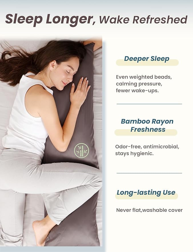 Bamboo Weighted Body Pillow - Full