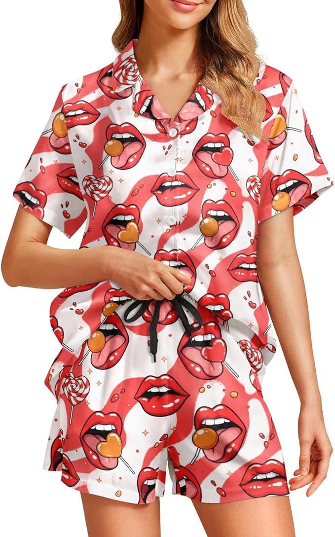 Women's Pajama Set - Short Sleeve - 2 Piece
