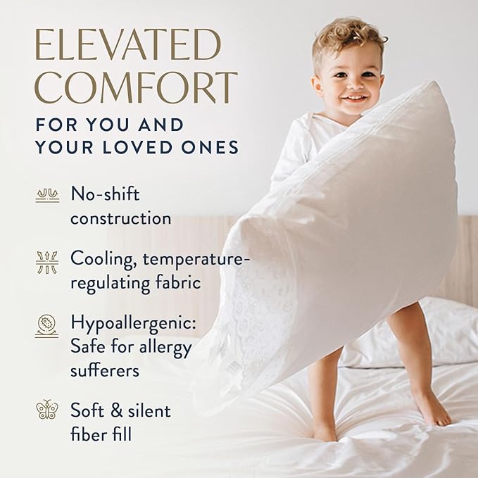 100% Cotton Cooling Bed Pillow - King - 2 Piece