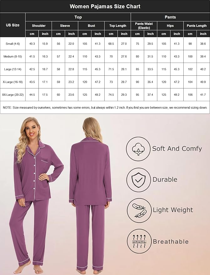 Women's Pajama Set - Long Sleeve - 2 Piece