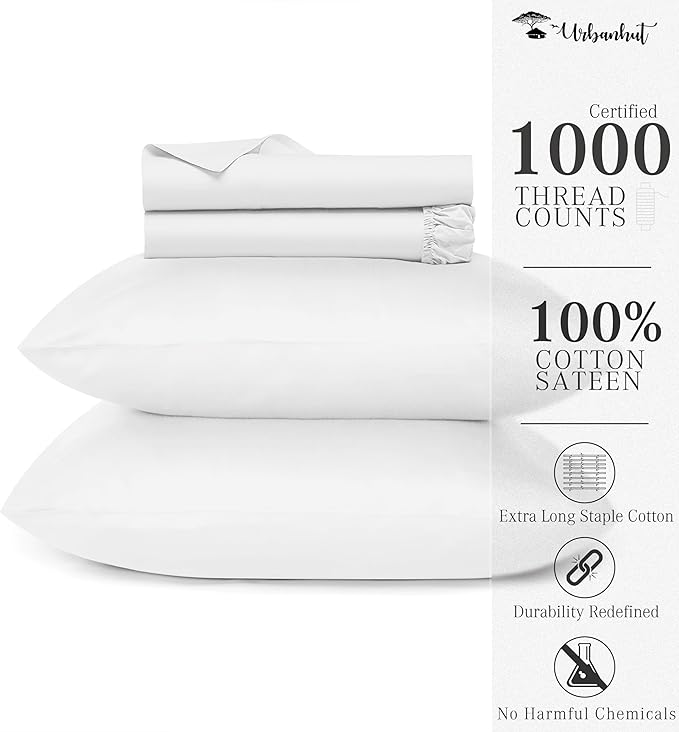 Bed Sheet Set - Queen - 16 in Deep Pocket - 4 Piece